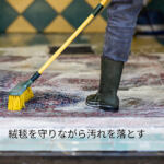 絨毯を守りながら汚れを落とす